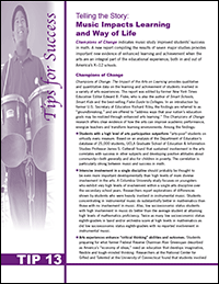 Telling the Story: Music Impacts Learning and Way of Life