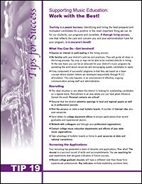Supporting Music Education: Work with the Best!