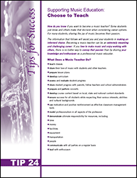 Supporting Music Education: Choose to Teach