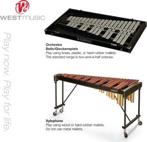 xylophone glockenspiel diagram