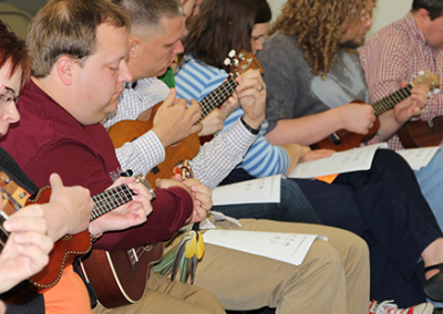 Group Ukulele Class, Coralville, IA, 2018